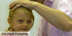 Little girl having cranial Osteopathy